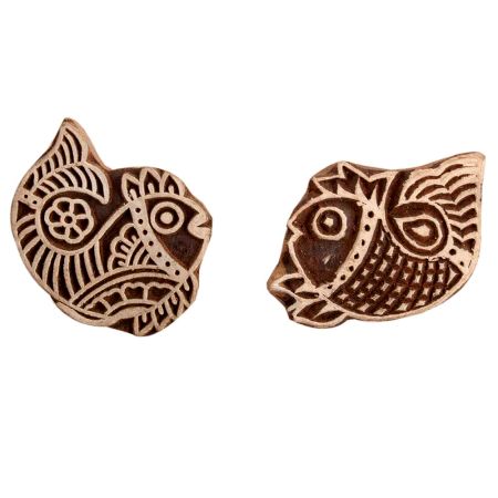 Set of 2 Piece New Mix Wooden Printing Block